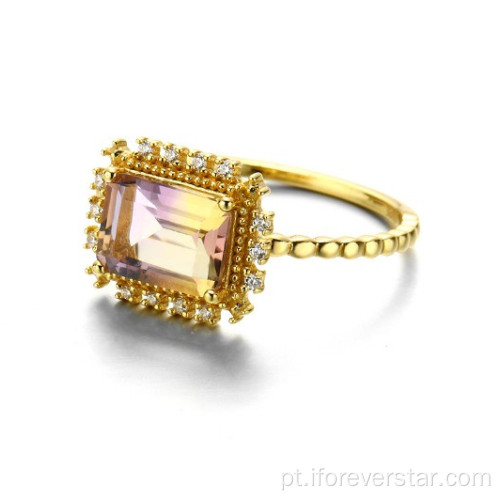 anel amethyst gemstone prata 925 anéis